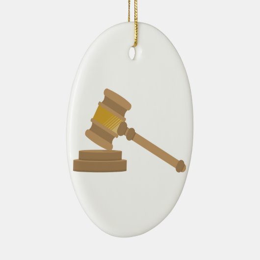 Judges Gavel Keramisch Ornament (Rechts)