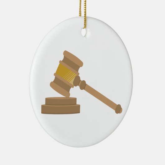 Judges Gavel Keramisch Ornament (Rechts)