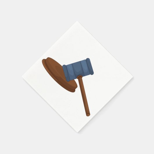 Judges Gavel Paper Napkins Servet (Hoek)