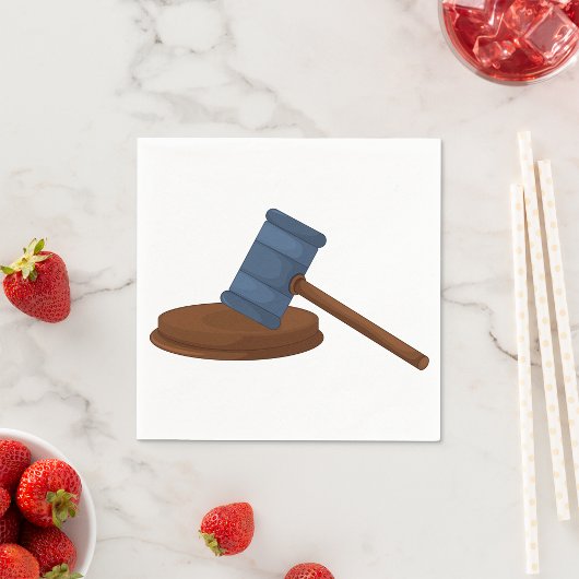 Judges Gavel Paper Napkins Servet