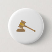 Judges Gavel Ronde Button 5,7 Cm (Voorkant)