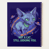 Judging Alien Sphynx Cat Sci-Fi Humor Art Planner (Achterkant)