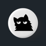 Judging Black Cat Funny Minimal Cat Design Ronde Button 3,2 Cm<br><div class="desc">A funny minimalist black cat with a judging expression and unimpressed eyes. This sarcastic cat design perfectly captures that classic cat attitude everyone loves. Simple, clean, and expressive, this design is great for people who love cats with personality. Perfect for introverts, cat lovers, and anyone who enjoys humorous animal designs....</div>