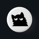 Judging Black Cat Funny Minimal Cat Design Ronde Button 3,2 Cm<br><div class="desc">A funny minimalist black cat with a judging expression and unimpressed eyes. This sarcastic cat design perfectly captures that classic cat attitude everyone loves. Simple, clean, and expressive, this design is great for people who love cats with personality. Perfect for introverts, cat lovers, and anyone who enjoys humorous animal designs....</div>