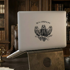 Judging Crows Funny Sarcastic Raven Gothic Sticker