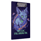 Judging Sphynx Cat Sci-Fi Cartoon Art Klembord (Rechts)