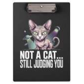 Judging Sphynx Cat UFO Alien Sarcastic Art Klembord (Voorkant)