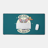 Judging Sphynx Cat UFO Sarcastic Cartoon Art Bureaumat (Keyboard & Muis)