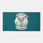Judging Sphynx Cat UFO Sarcastic Cartoon Art Bureaumat (Voorkant)