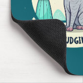 Judging Sphynx Cat UFO Sarcastic Cartoon Art Muismat (Hoek)