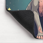 Judging Sphynx Cat UFO Space Cartoon Art Muismat (Hoek)