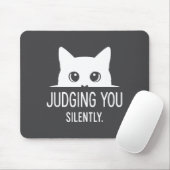 Judging You Silently - Funny Cat Muismat (Met muis)