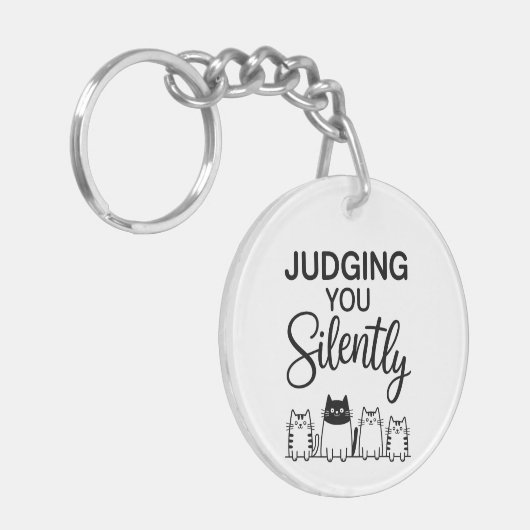 JUDGING YOU Silently Sleutelhanger (Voorkant Links)
