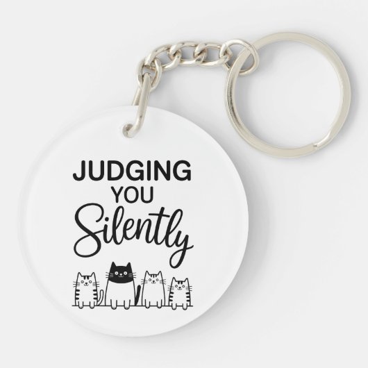 JUDGING YOU Silently Sleutelhanger (Achterkant)