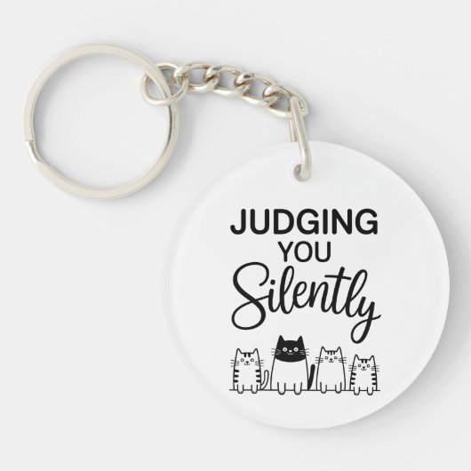 JUDGING YOU Silently Sleutelhanger (Voorkant)