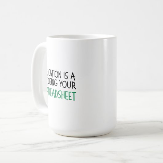 Judging Your Spreadsheet, Funny Accountant gift Koffiemok (Voorkant links)