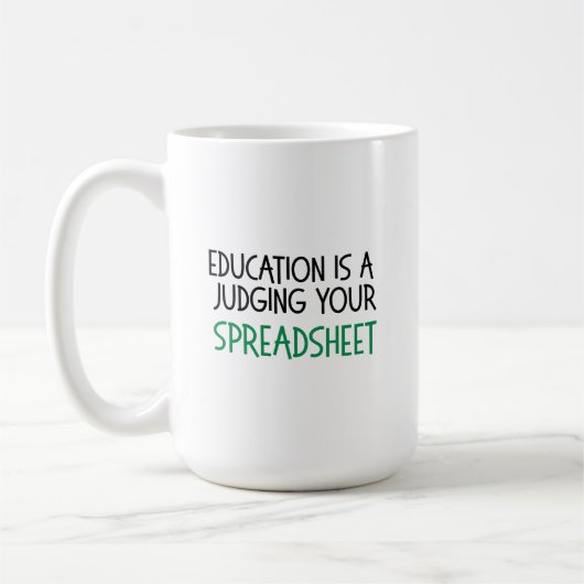 Judging Your Spreadsheet, Funny Accountant gift Koffiemok (Links)