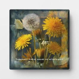 Judgment Makes Weeds of Wildflowers Quote Art Fotoplaat