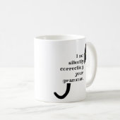 Judgmentaal Kat Zelden je Grammar corrigeren Koffiemok (Voorkant rechts)