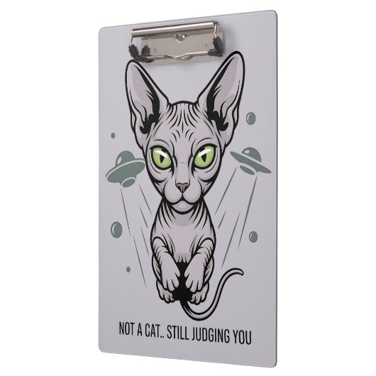 Judgmental Sphynx Cat in Space Art Klembord (Links)