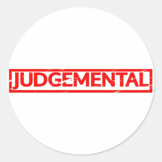 Judgmental Stamp Ronde Sticker (Voorkant)