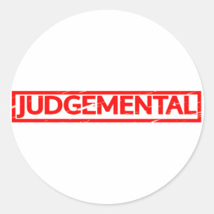 Judgmental Stamp Ronde Sticker