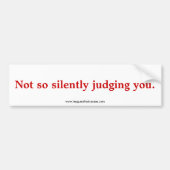"Judgmentale" bumpersticker (Voorkant)