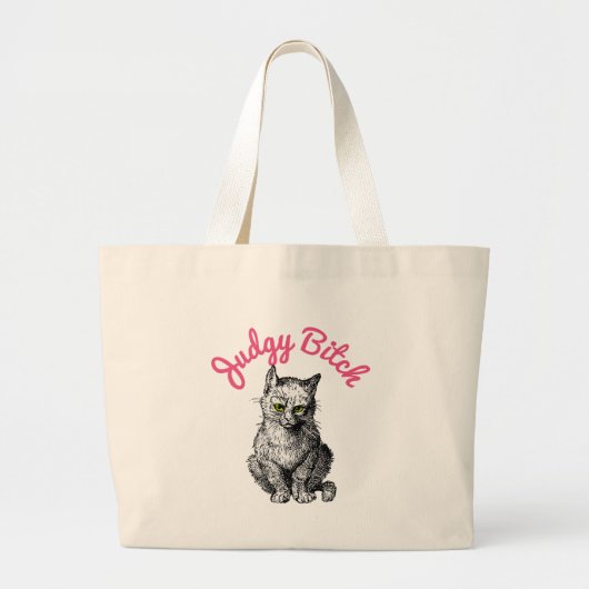 Judgy Kitten Grote Tote Bag (Voorkant)