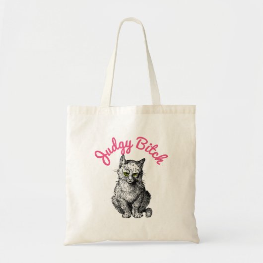Judgy Kitten Tote Bag (Voorkant)