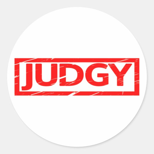 Judgy Stamp Ronde Sticker (Voorkant)