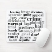 Judicial Legal Terns Word Cloud Design Muismat (Met muis)