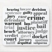 Judicial Legal Terns Word Cloud Design Muismat (Voorkant)