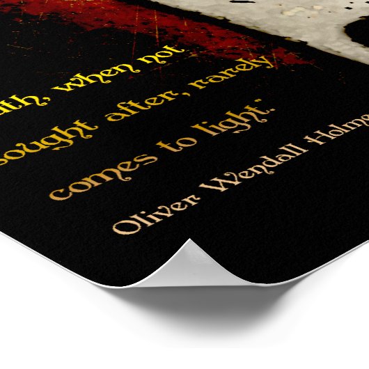 Judicial Wisdom - Holmes on Truth (v2) Poster (Hoek)