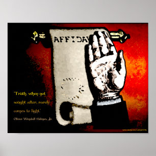 Judicial Wisdom - Holmes on Truth (v2) Poster