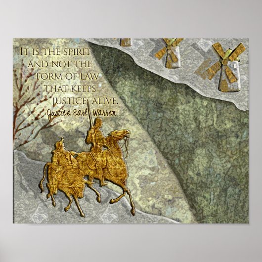 Judicial Wisdom - Warren on Spirt of the Law (v2) Poster (Voorkant)