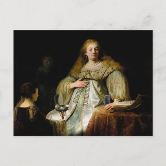 Judith bij het banket van Holofernes door Rembrand Briefkaart (Voorkant)