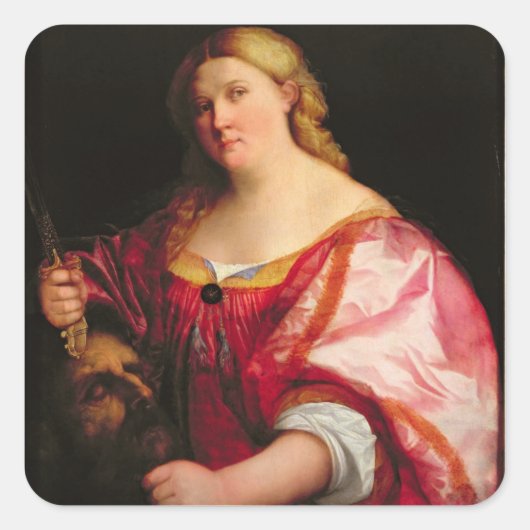 Judith, c.1525-28 (olie op canvas) vierkante sticker (Voorkant)