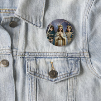 Judith, Esther & Blessed Virgin Mary Button Pin