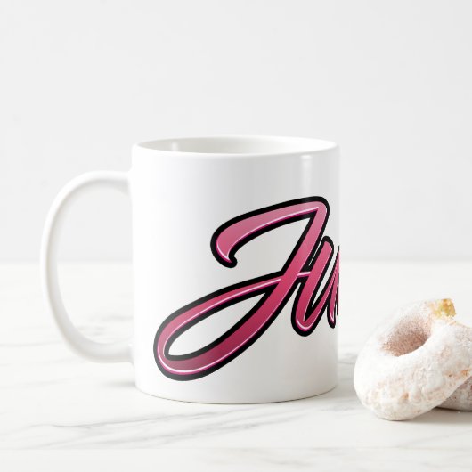 Judith faded pink Tasse Teetasse Kaffeetasse Koffiemok (Met donut)