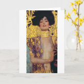 Judith (Lady in Gold), Gustav Klimt Kaart (Gele Bloem)
