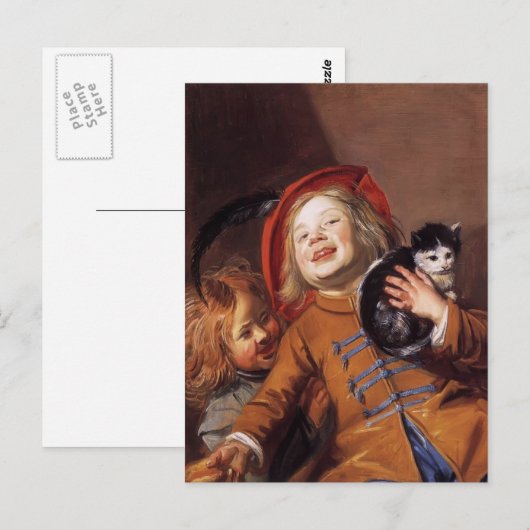 Judith Leyster - Kinderen lachen met een kat Briefkaart (Voorkant / Achterkant)