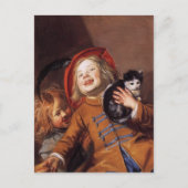Judith Leyster - Kinderen lachen met een kat Briefkaart (Voorkant)