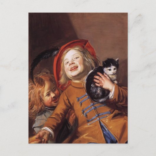 Judith Leyster - Kinderen lachen met een kat Briefkaart (Voorkant)