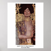 Judith met hoofdholofernes door Gustav Klimt Poster (Voorkant)
