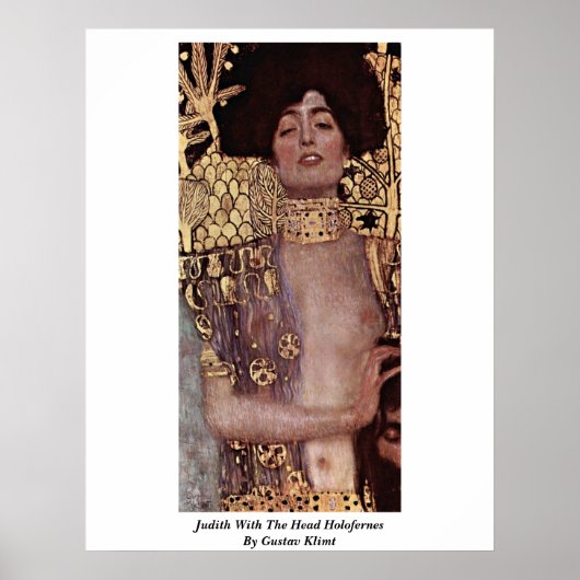 Judith met hoofdholofernes door Gustav Klimt Poster (Voorkant)