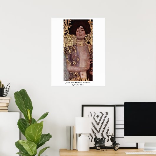 Judith met hoofdholofernes door Gustav Klimt Poster (Thuiskantoor)