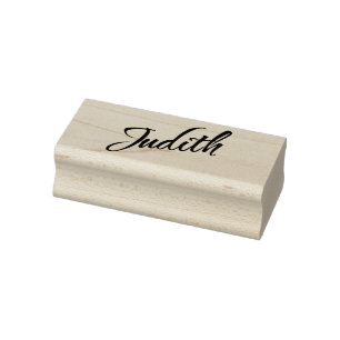 Judith naam cursief decoratief script lettertype rubberstempel