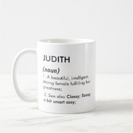 Judith name, Editable name, Custom name Koffiemok