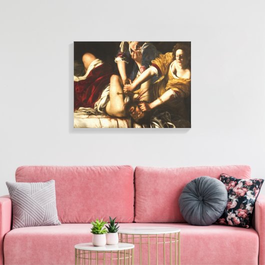 Judith Slay Holofernes - Artemisia Gentileschi Canvas Afdruk (Insitu (Woonkamer))