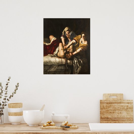 Judith Slay Holofernes - Artemisia Gentileschi Poster (Keuken)